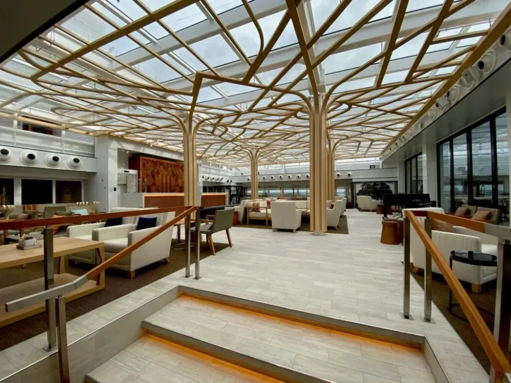 interior view of viking jupiter cruise ship.